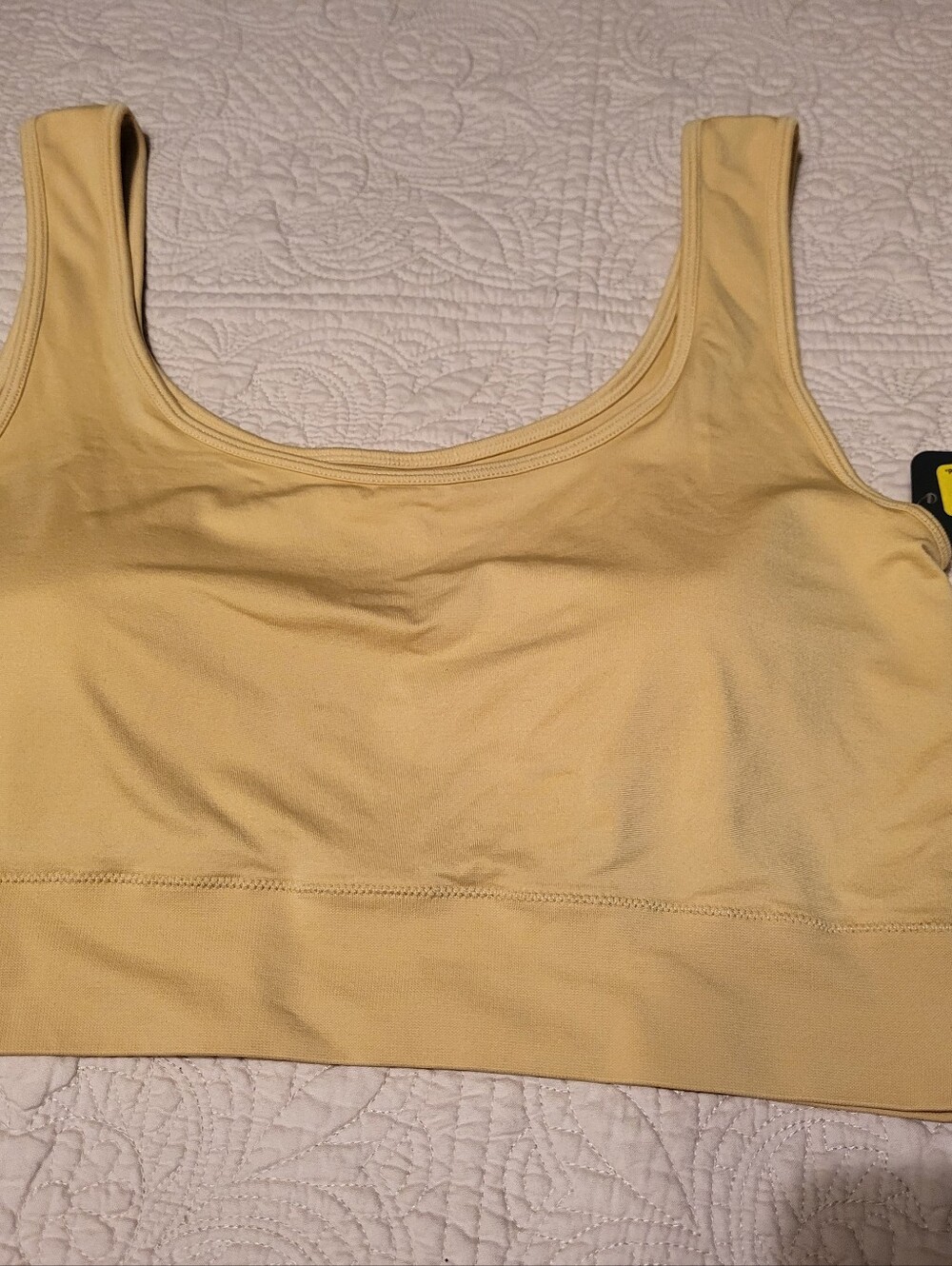 Light Support Scoop Bralette in Soft Yellow